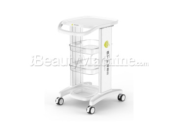 Beauty Machine Trolley | Beauty machine support | High quality acrylic glass + 2 Aluminum alloy pillar + 2 adjustable cart | Free logo printing service