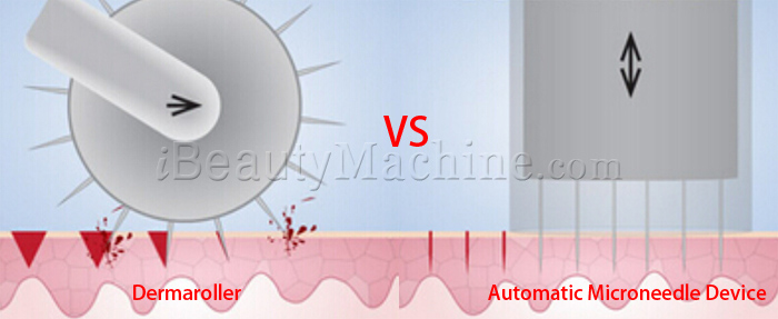 Auto Stamp, Medical skin needling, dermapen vs dermaroller, automatic derma roller