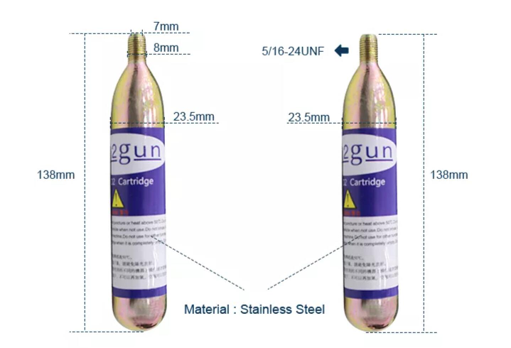 frozen skin co2 cartridge coolifting gun size