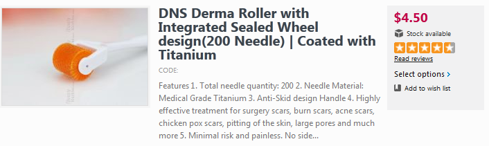 DNS Titanium Derma Roller