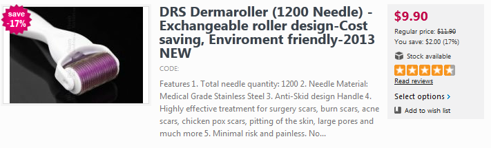 High quality Derma Roller for stretch mark removal