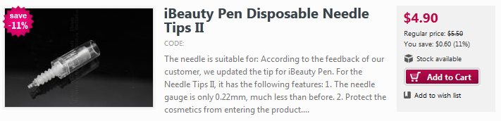 ibeautypen disposable needle