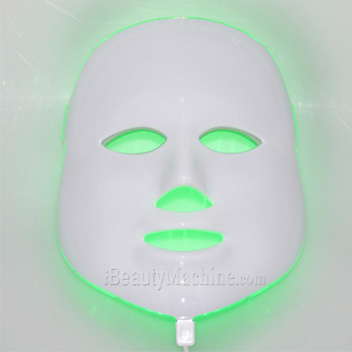 green light skin claming LED facial treatment