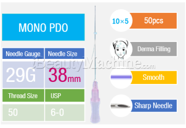 InstaLift™ Mono PDO Thread Lift 29Gx38mmx50mm | Smooth thread | E.O. Sterilization|  Non-Toxic | Non-Pyrognic | Heavy Metal Free | 50ea/pack | Starting 1.5USD/ea