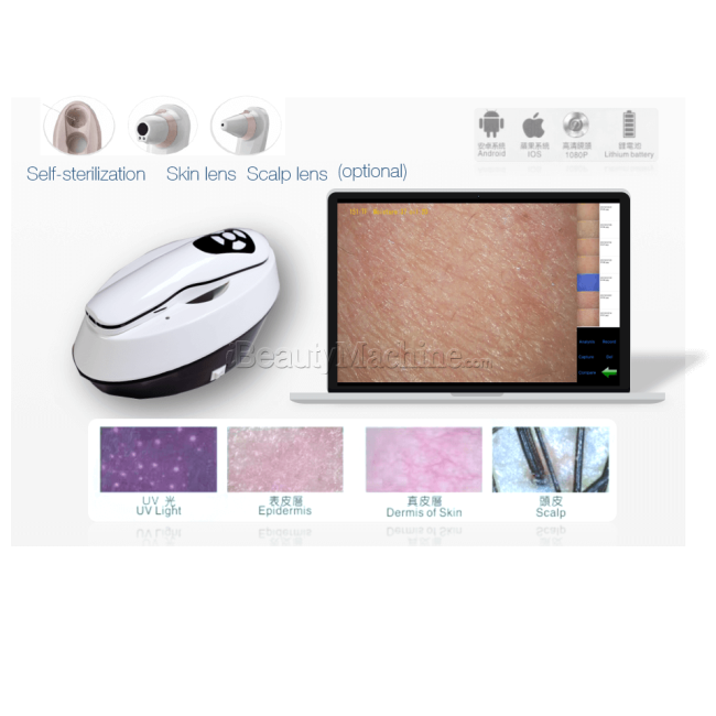 Skin analyzer top