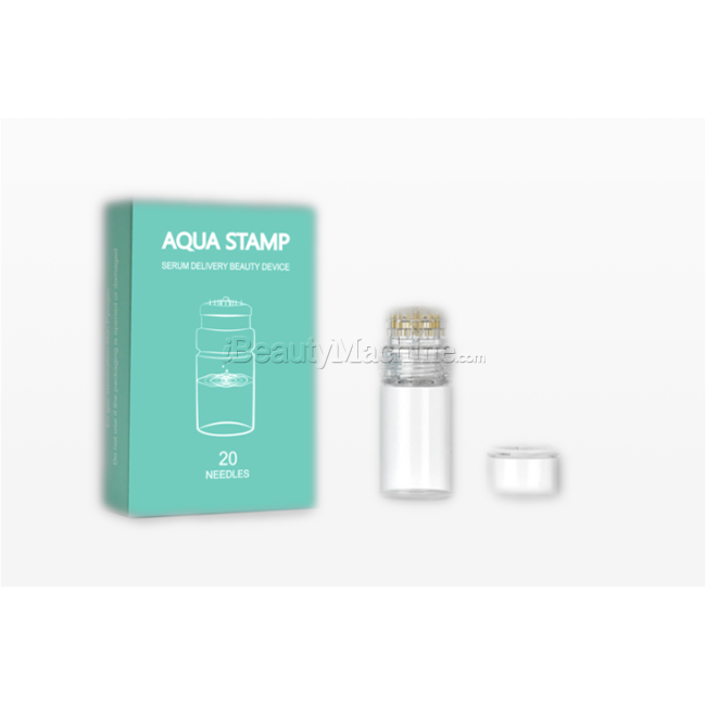 Aqua Stamp | 20 hydra needles | Hyaluronic acid serum injection |  0.25mm/0.5mm/1.0mm/1.5mm needle options | similar to Aquagold fine touch