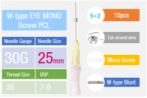eye mono pcl screw thread lifting