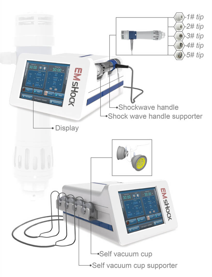 2 in 1 Electric Muscle Stimulation plus Shockwave Therapy Machine