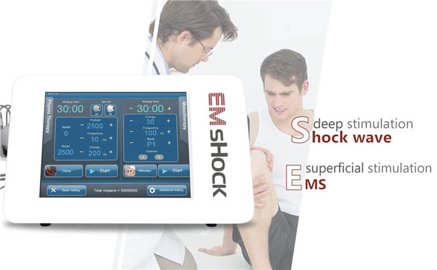 2 in 1 Electric Muscle Stimulation plus Shockwave Therapy Machine