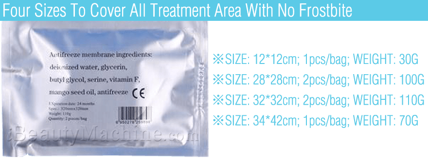 antifreeze membrane size