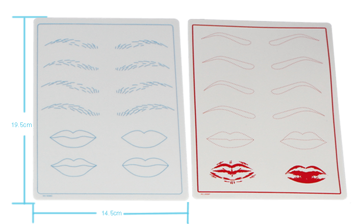 Eyebrow and Lips Practice paper