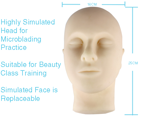 semi-permanent make-up training mannequin head